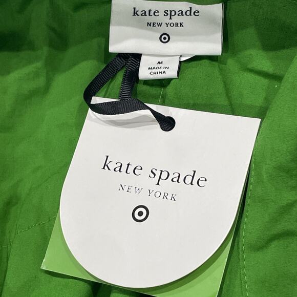 Kate Spade NY Target Ribbon Dress Medium Green Midi Shirtdress NWT - Picture 4 of 10
